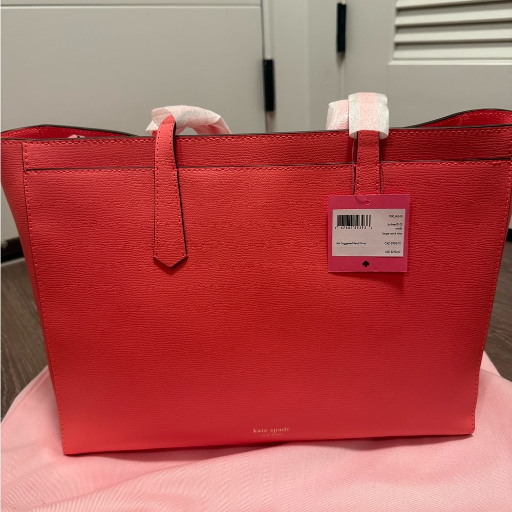 NWT Kate Spade Pink Large Work Tote Bag